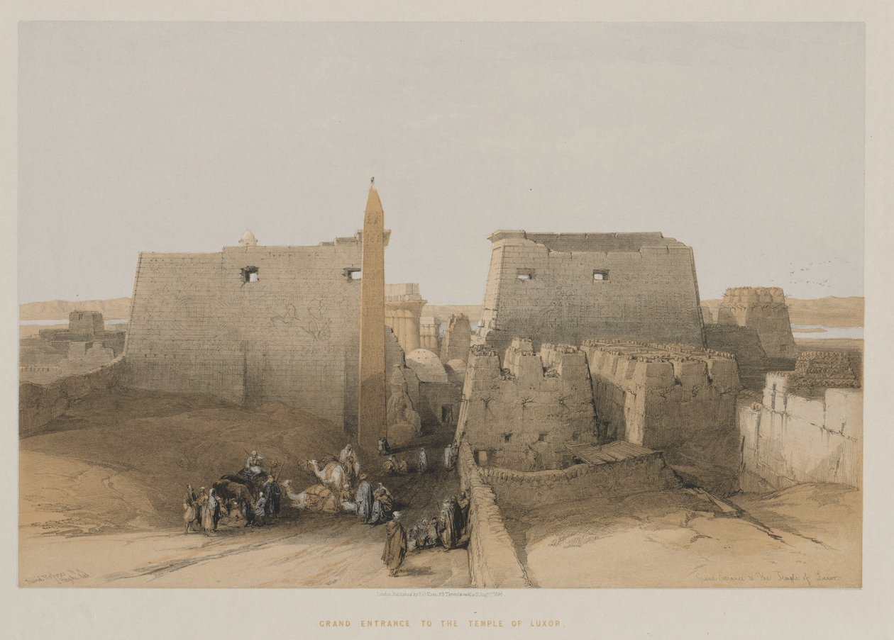 Ägypten und Nubien, Band II: Haupteingang zum Tempel von Luxor von Louis Haghe