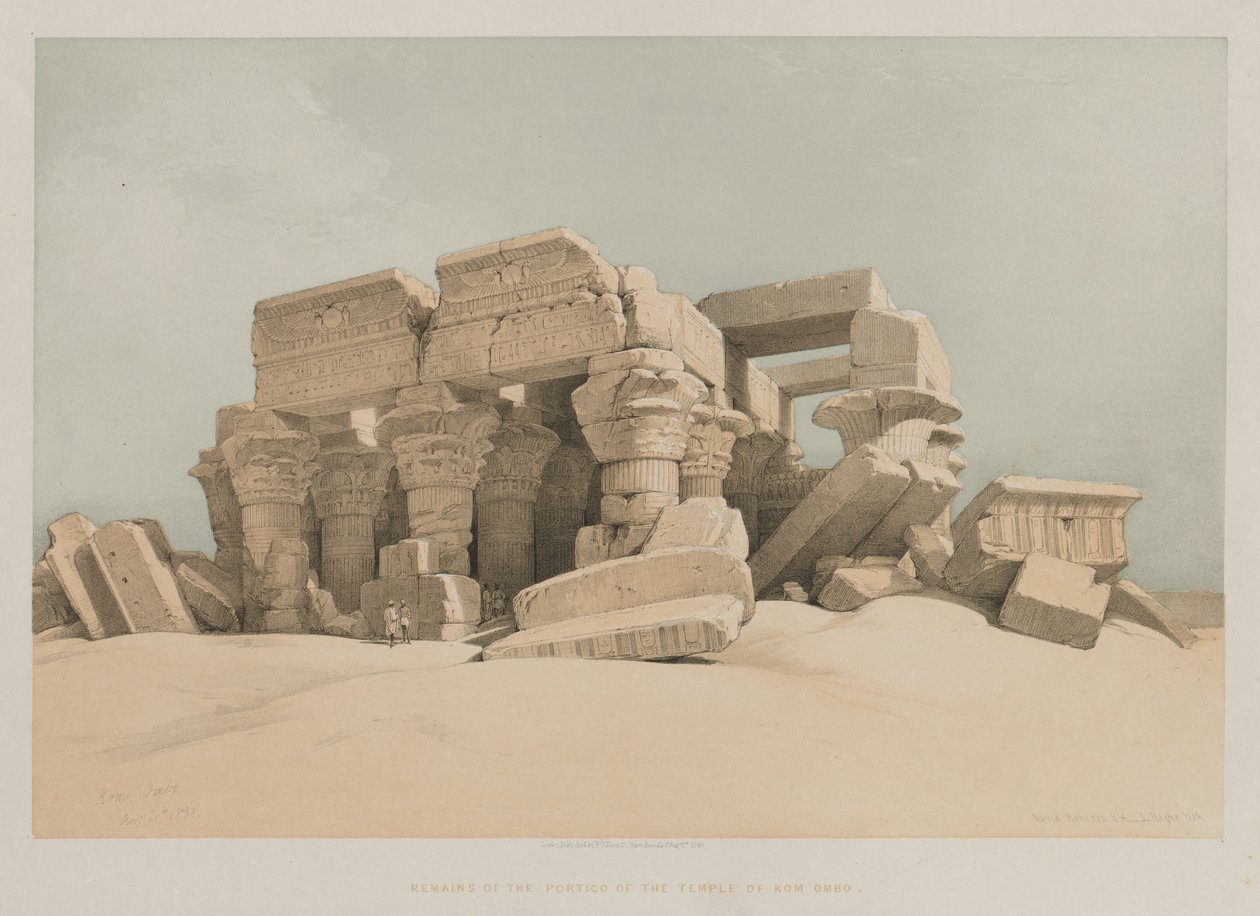 Ägypten und Nubien, Band II: Kom-Ombo, 1846 von Louis Haghe