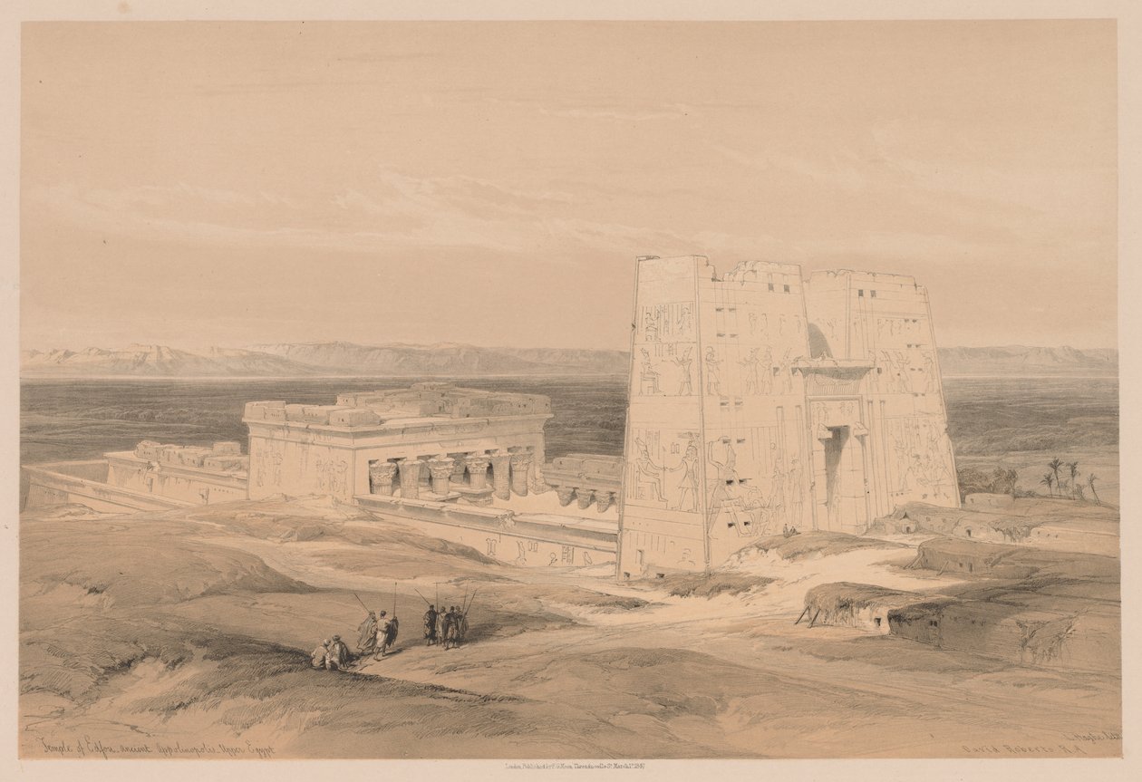 Ägypten und Nubien: Band I - Nr. 34, Tempel von Edfou. Antikes Apollinopolis, Oberägypten von Louis Haghe