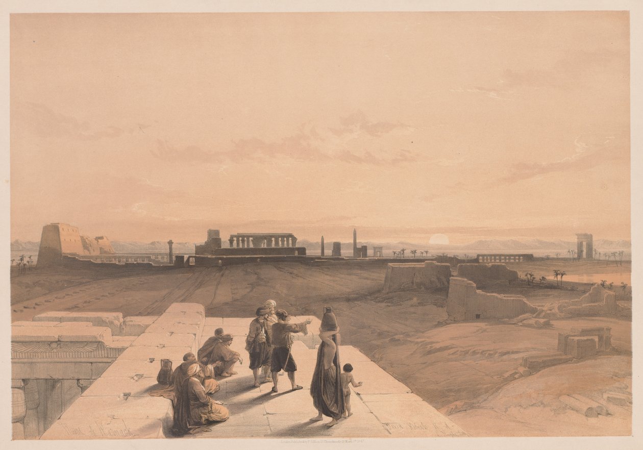 Ägypten und Nubien: Band I - Nr. 38, Ruinen von Karnak, 1838 von Louis Haghe