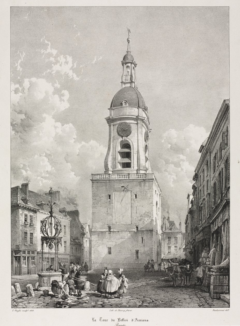 Malerische und romantische Reisen im alten Frankreich, Picardie: Der Glockenturm von Amiens von Louis Haghe