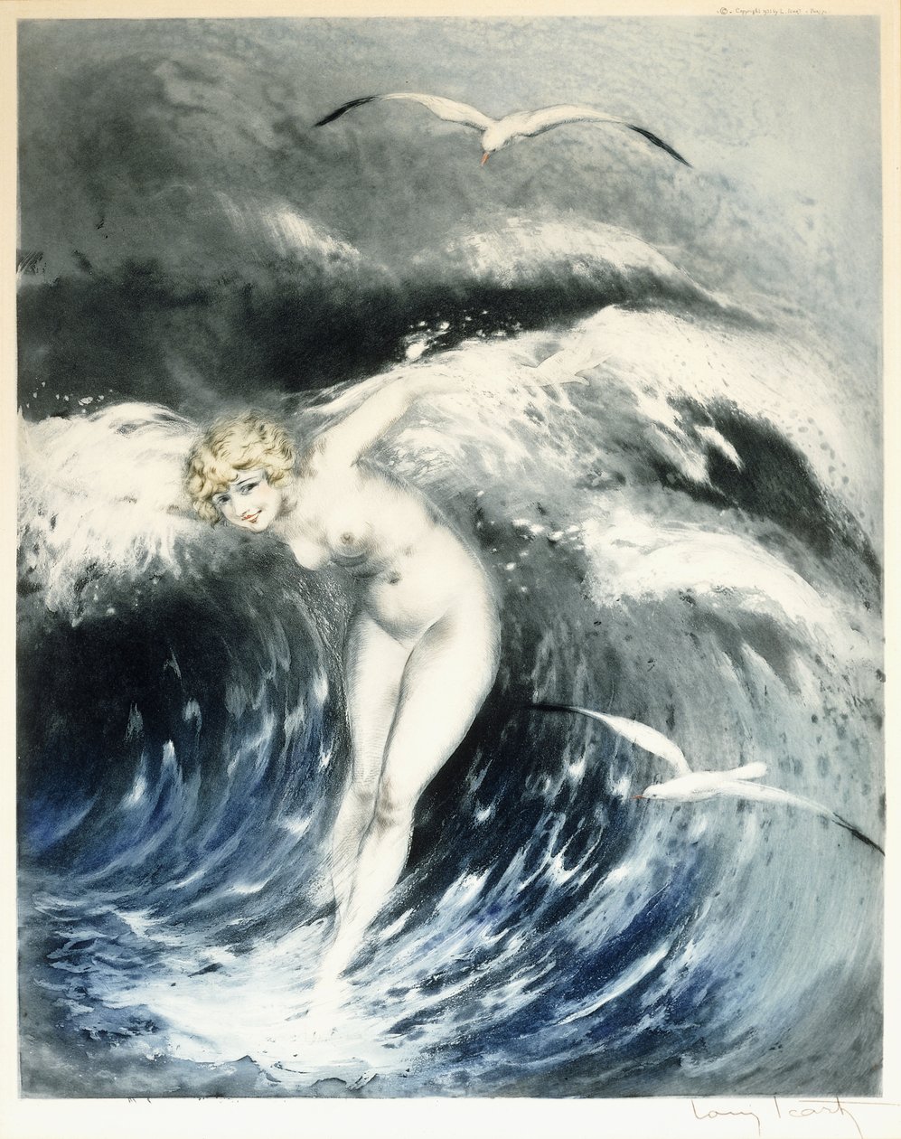 Venus in den Wellen, ca. 1931 von Louis Icart