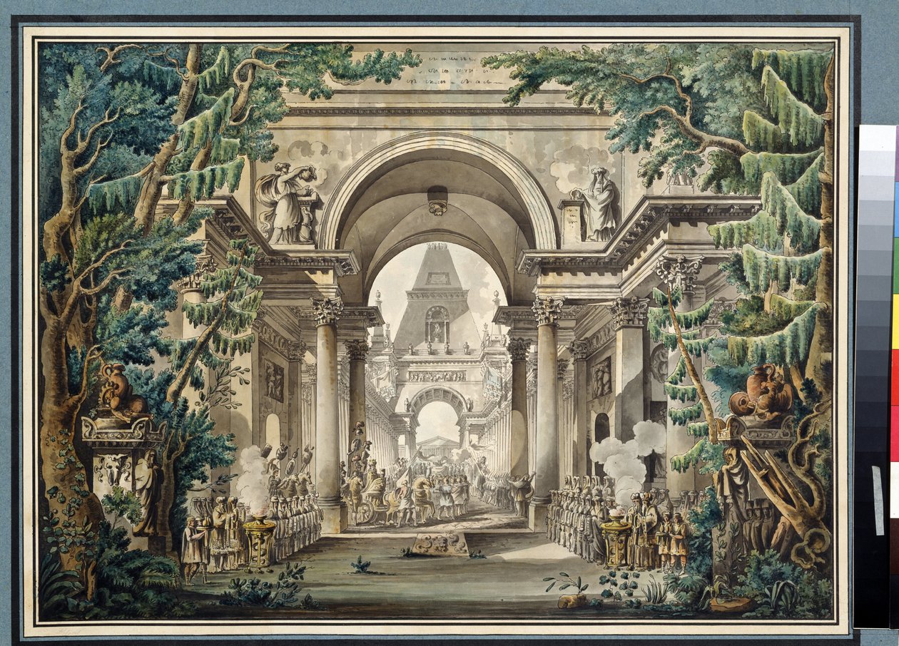 die-prozession-im-tempel-von-louis-jean-desprez-kunstdruck
