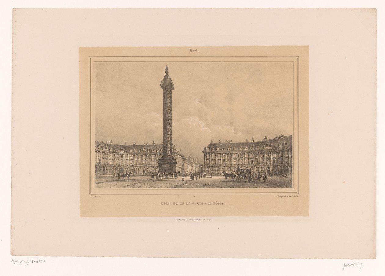 Ansicht der Colonne Vendôme von Louis Julien Jacottet