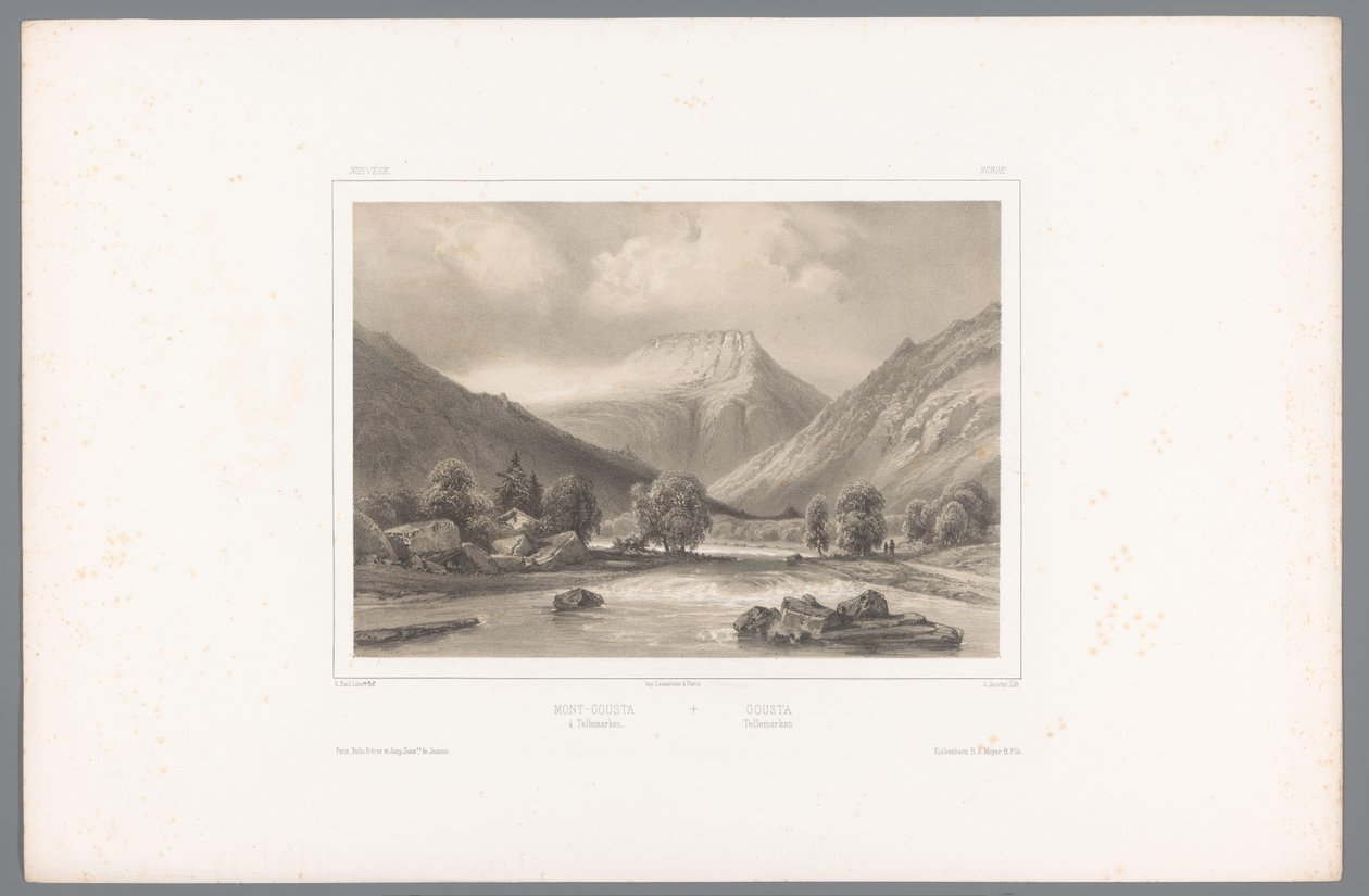 Blick auf den Gaustatoppen in Telemark von Louis Julien Jacottet