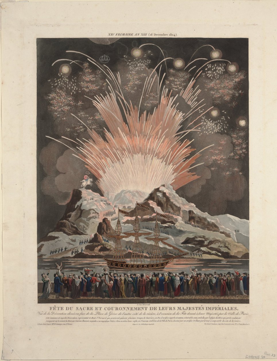 Feierlichkeiten zur Krönung Napoleons, 1806 von Louis Le Coeur