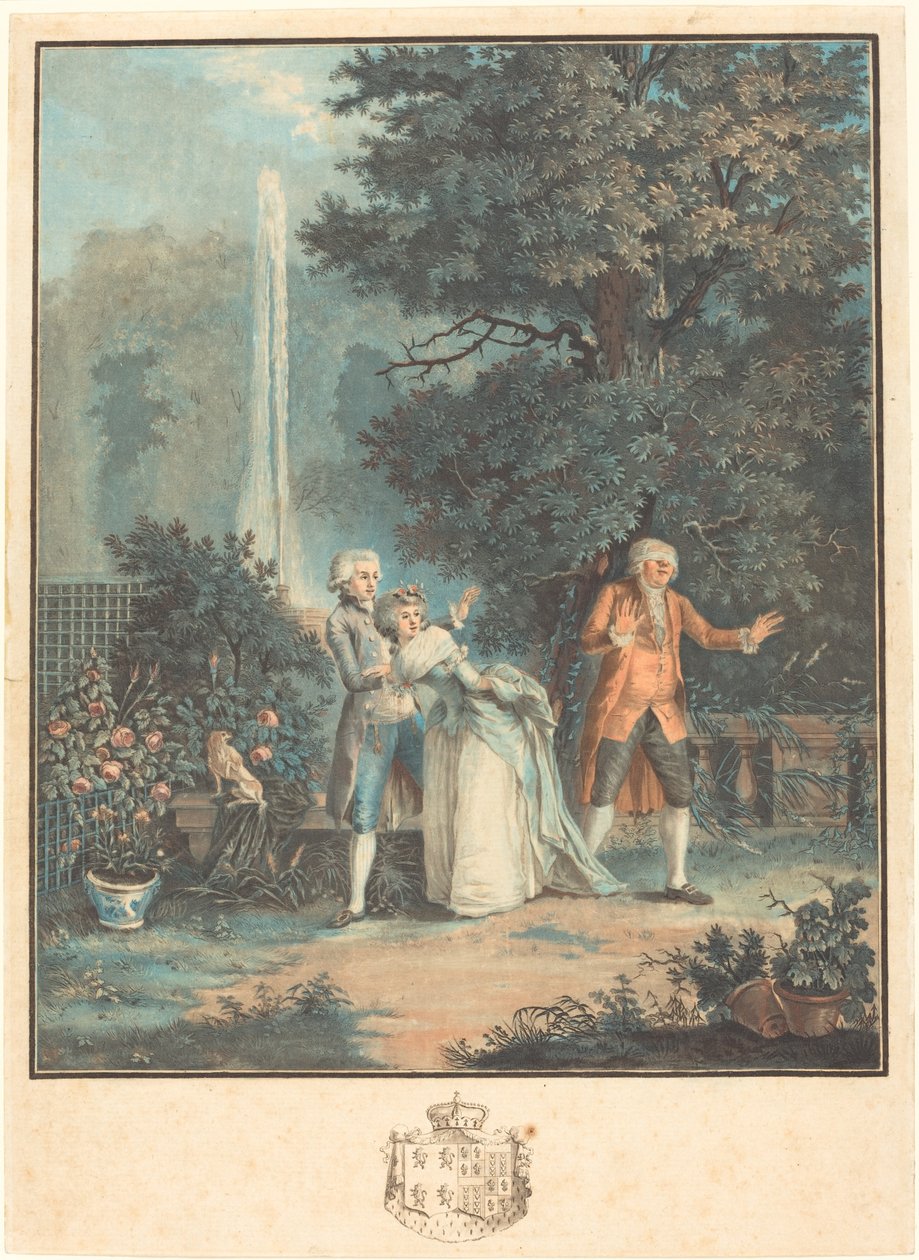 Blindekuh von Louis Le Coeur after Nicolas Lavreince