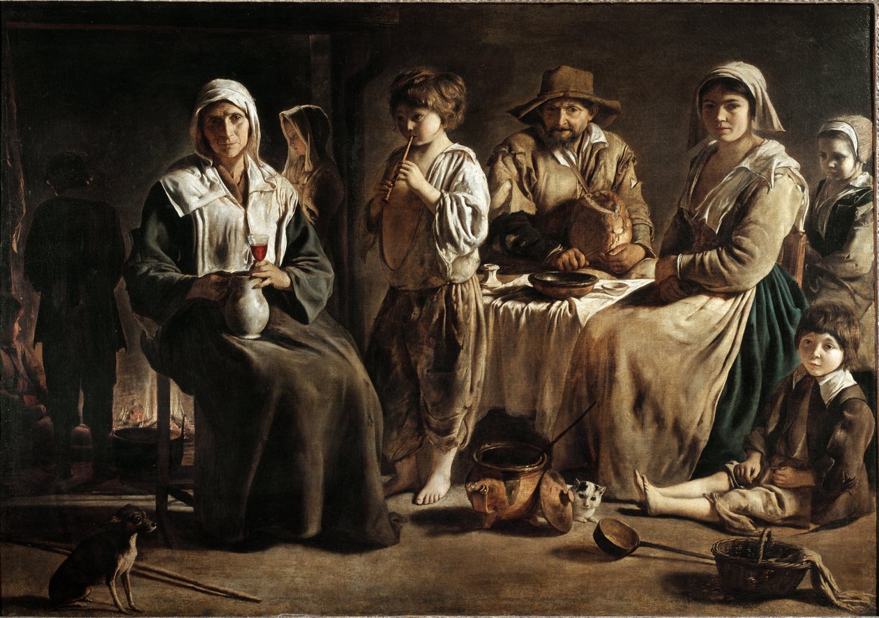 Eine Bauernfamilie im Inneren von Louis le Nain