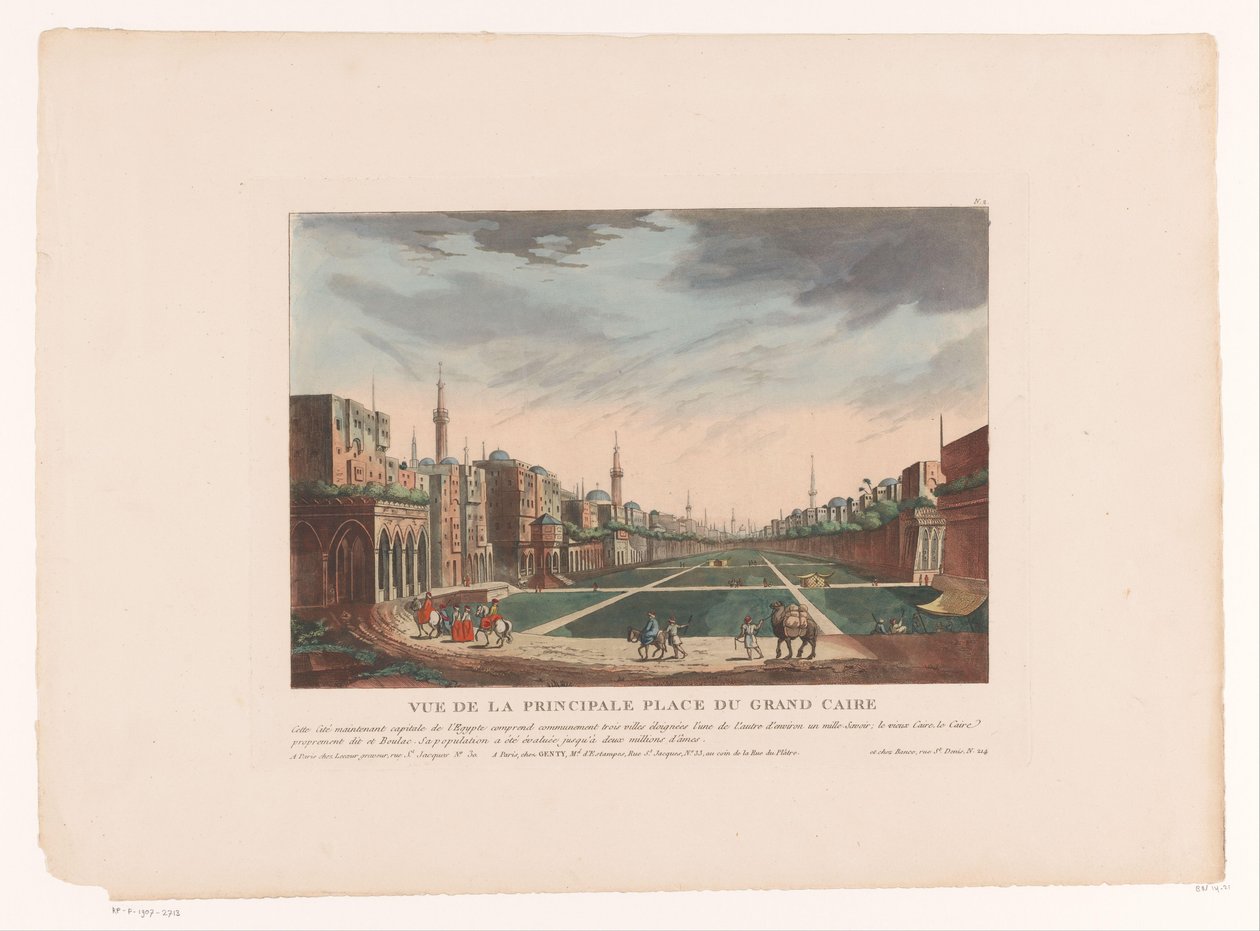 Ansicht eines Platzes in Kairo von Louis Lecoeur
