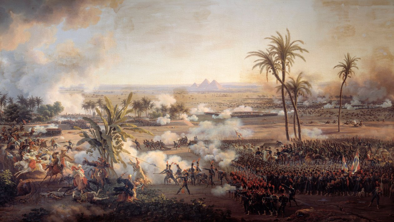 Ägyptische Expedition (1798-1801): Die Schlacht der Pyramiden, 21. Juli von Louis Lejeune