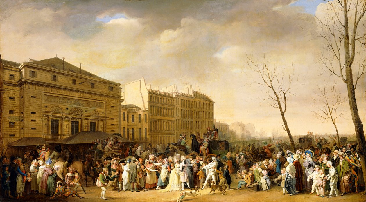 Ein Karneval auf dem Boulevard du Crime von Louis Leopold Boilly