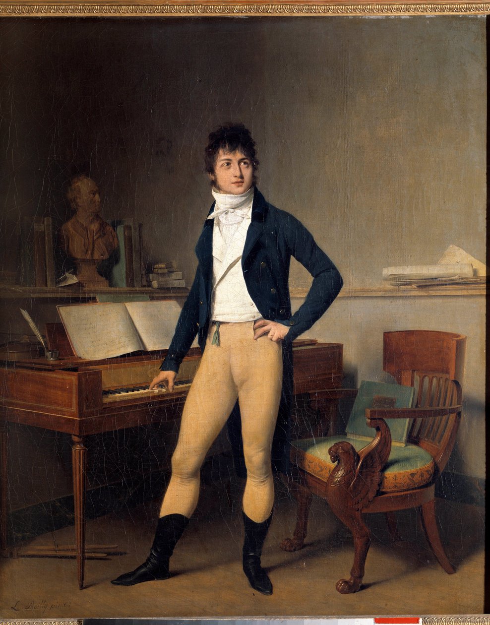 Ganzkörperporträt von Francois Adrien Boieldieu (1755-1834), französischer Komponist von Louis Leopold Boilly