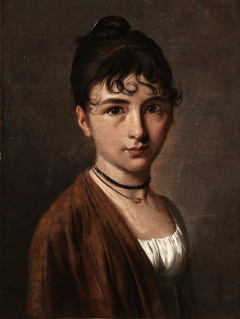 Porträt einer jungen Frau mit einer Halskette von Louis Leopold Boilly