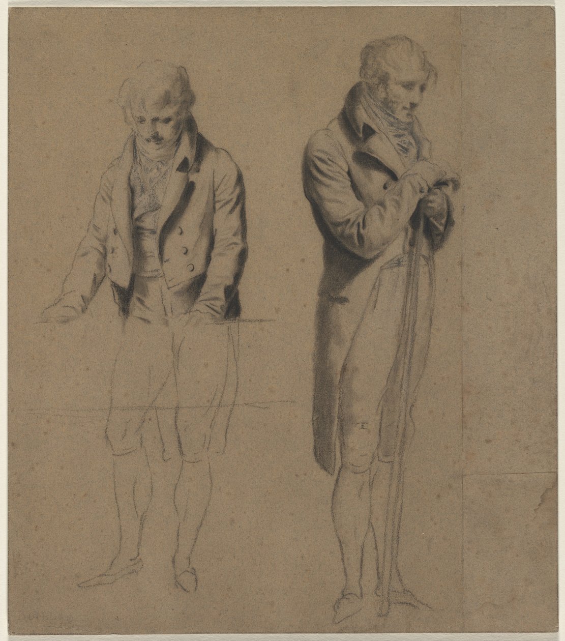 Zwei stehende Figuren (Studie für Ein Billardspiel) von Louis Leopold Boilly