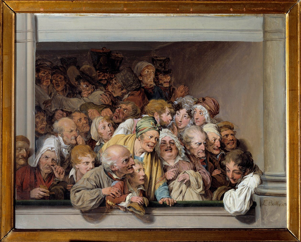 Eine Loge, der Tag der kostenlosen Vorstellung von Louis Leopold Boilly