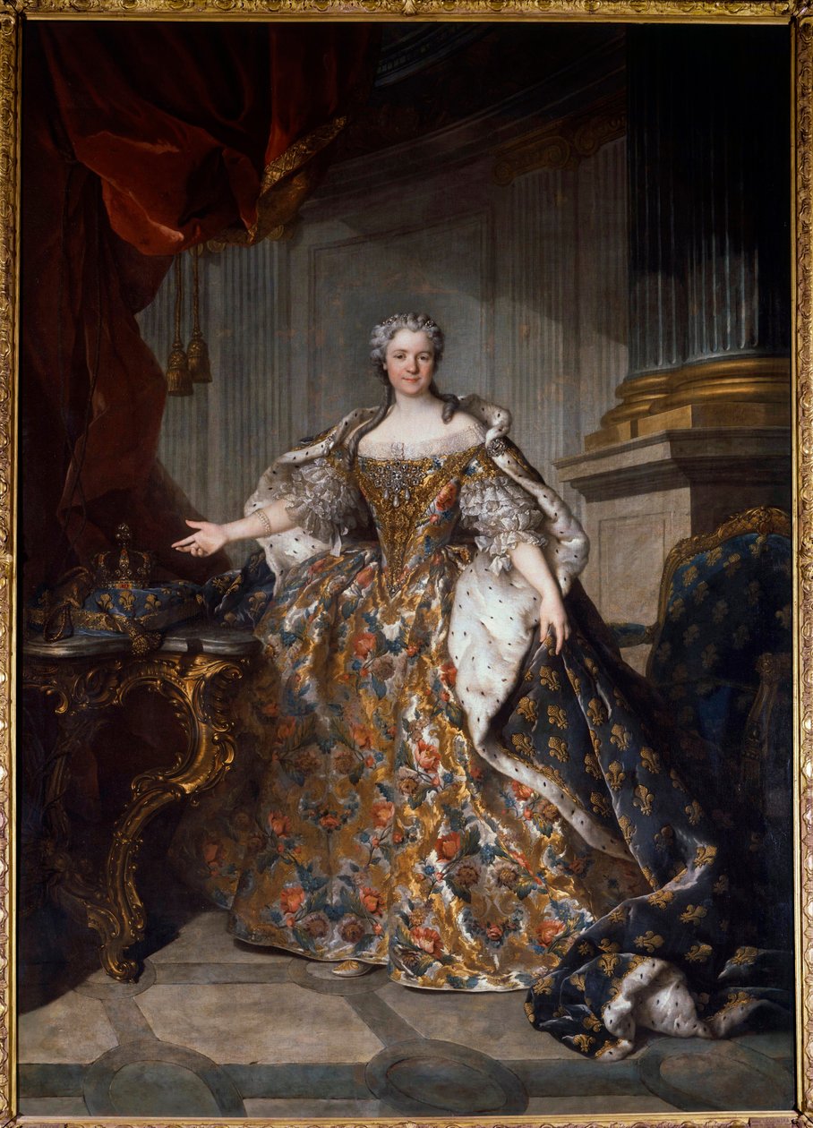 Porträt von Marie Lesczinska (Lesczynska) (1703-1768), Königin von Frankreich von Louis Tocqué