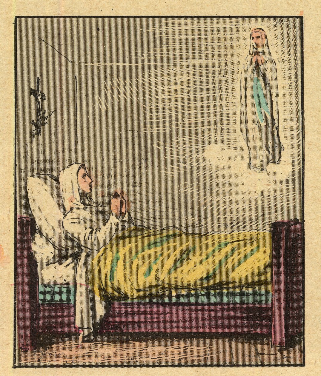 Bernadette Soubirous - Gravur aus 