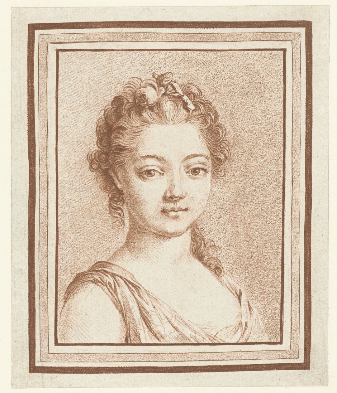 Büste eines jungen Mädchens von Louis Marin Bonnet (attributed to)