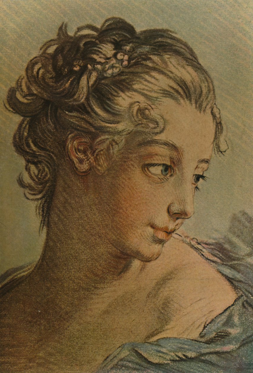 La Tete DUne Jeune Fille, Kopf eines jungen Mädchens, 1760-1790, 1913 von Louis Marin Bonnet