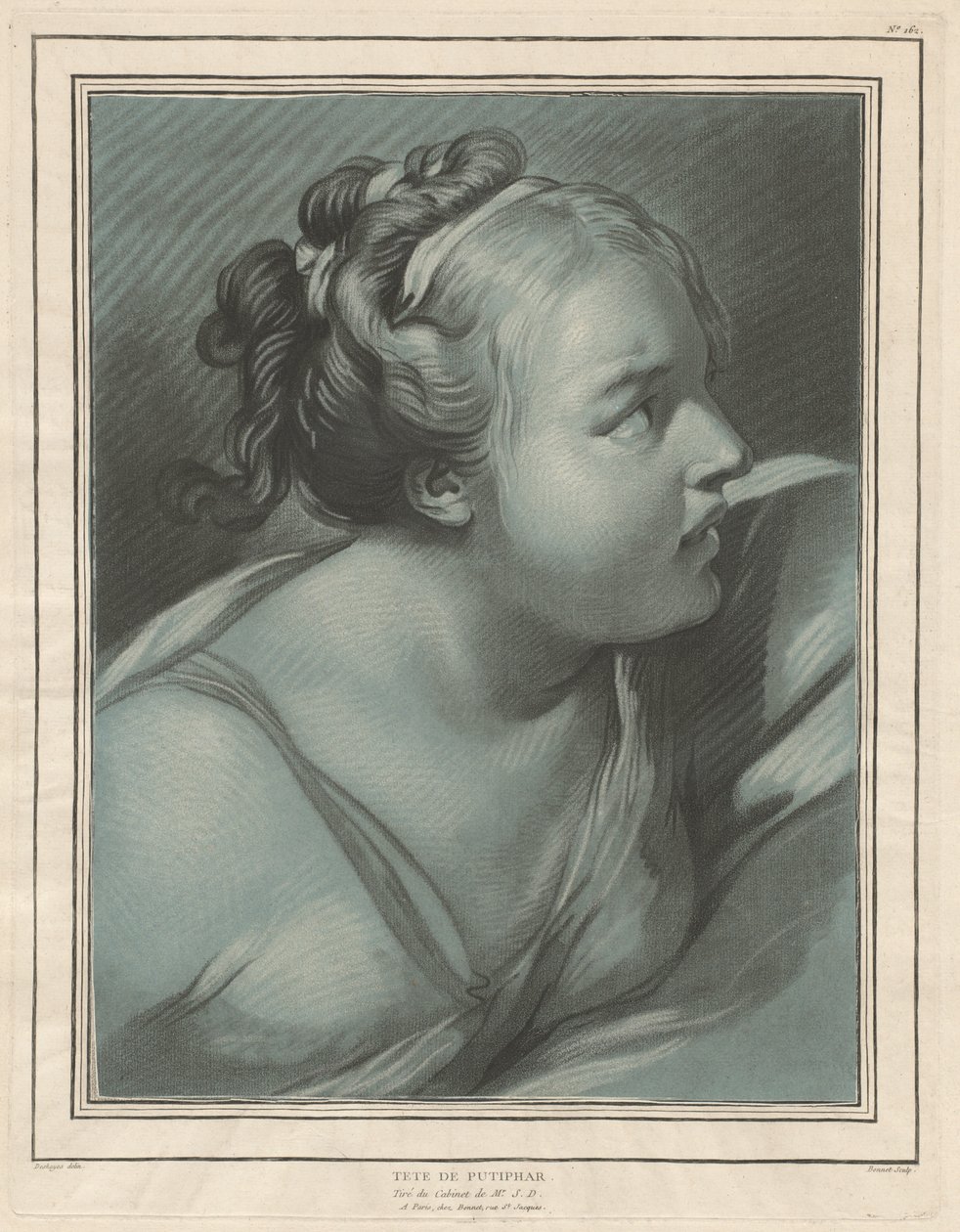 Kopf von Potiphars Frau von Louis Marin Bonnet
