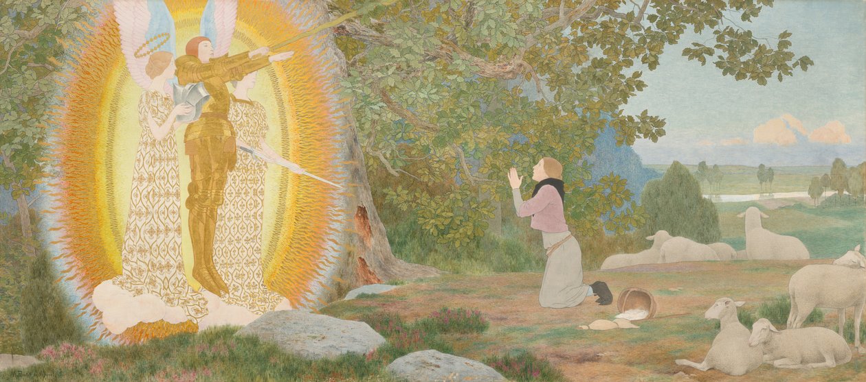 Die Vision und Inspiration (Johanna von Orleans Serie: I) von Louis Maurice Boutet de Monvel