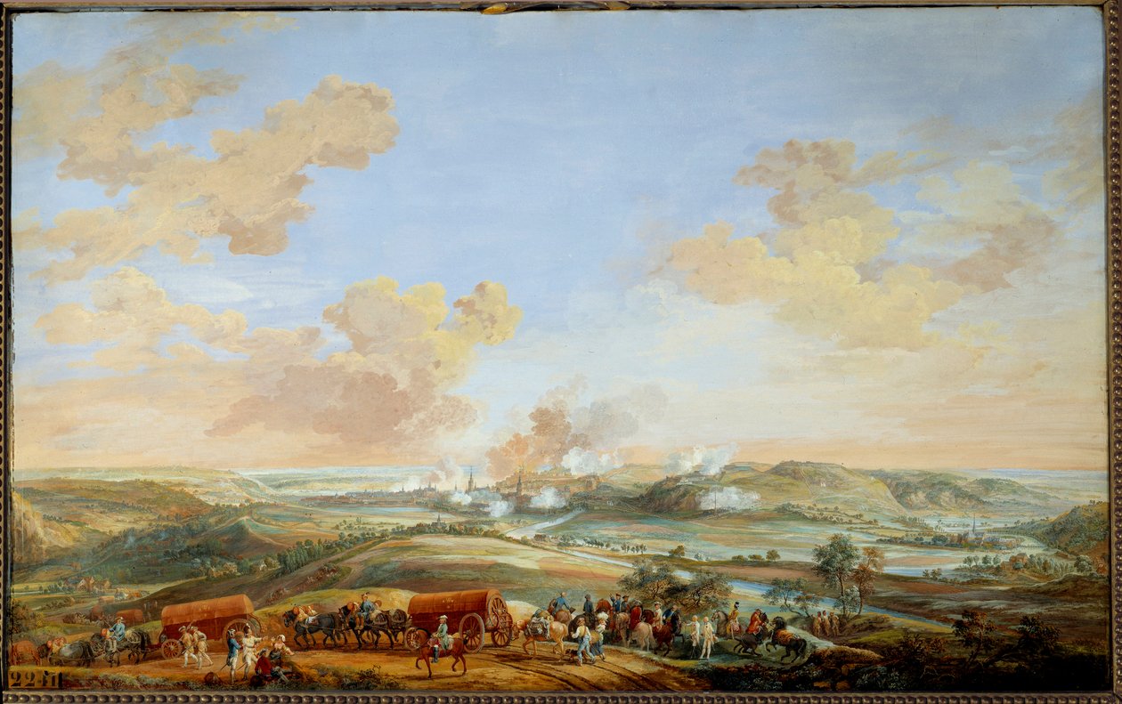 Österreichischer Erbfolgekrieg (1741-1748): „Belagerung der Burgen von Namur durch den Grafen von Clermont vom 24. bis 30. September 1746“ Gouache von Louis Nicolas Van Blarenberghe (1716-1794) 1782. Versailles, Schlossmuseum von Louis Nicolas van Blarenberghe