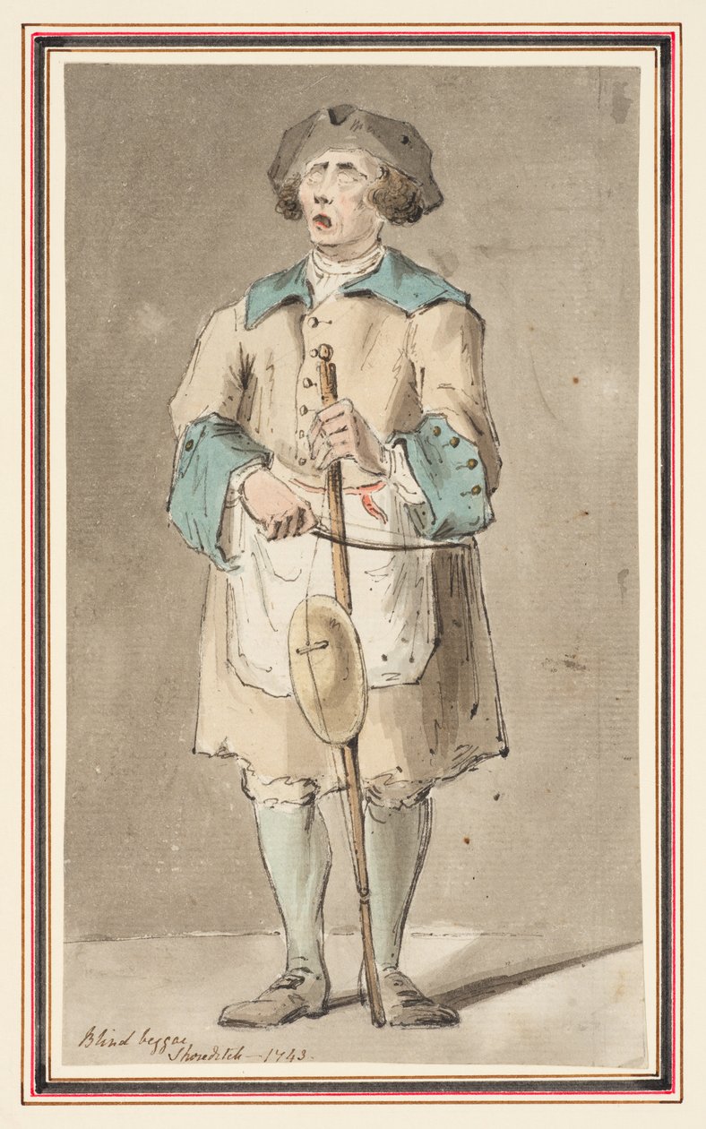 Studie eines blinden Bettlers in Shoreditch von Louis Philippe Boitard