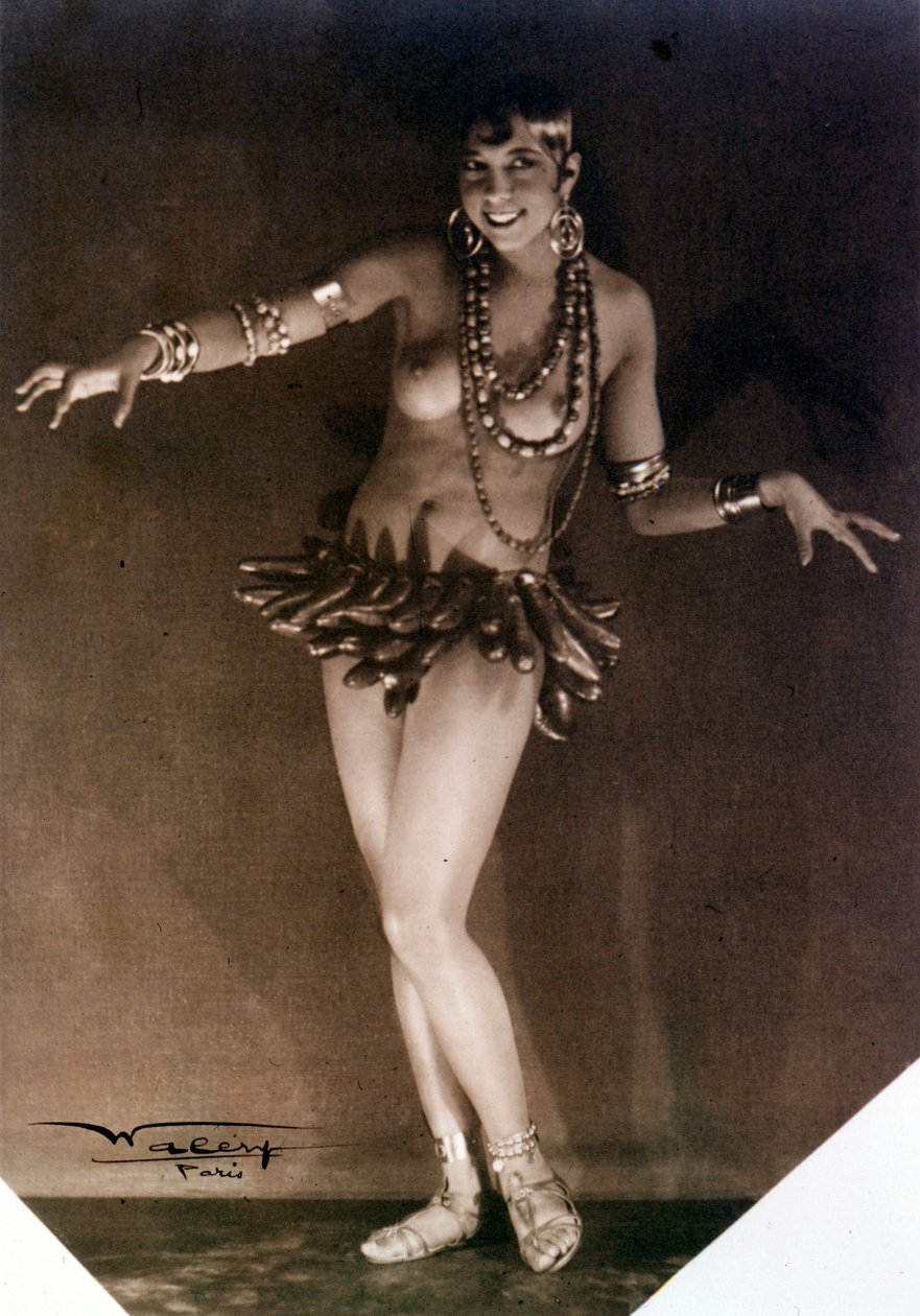 Josephine Baker und Bananen. 1920er Jahre. Fotografie von Lucien Walery (1863-1935) von Louis Walery