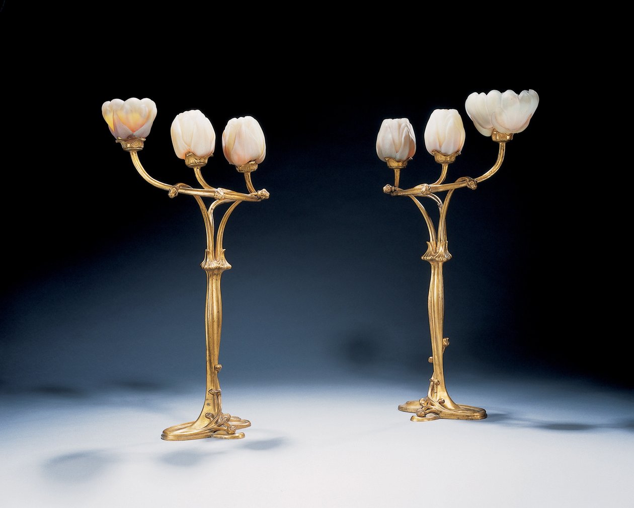 Magnolienlampen von Louis and Daum Auguste  Majorelle