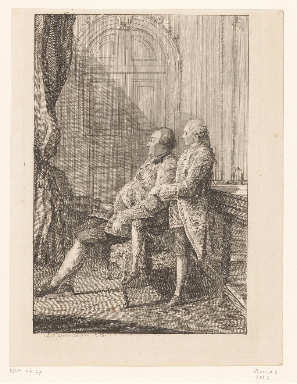 Porträt von Louis Philippe I. von Orléans und seinem Sohn Louis Philippe II. von Orléans von Louis de Carmontelle