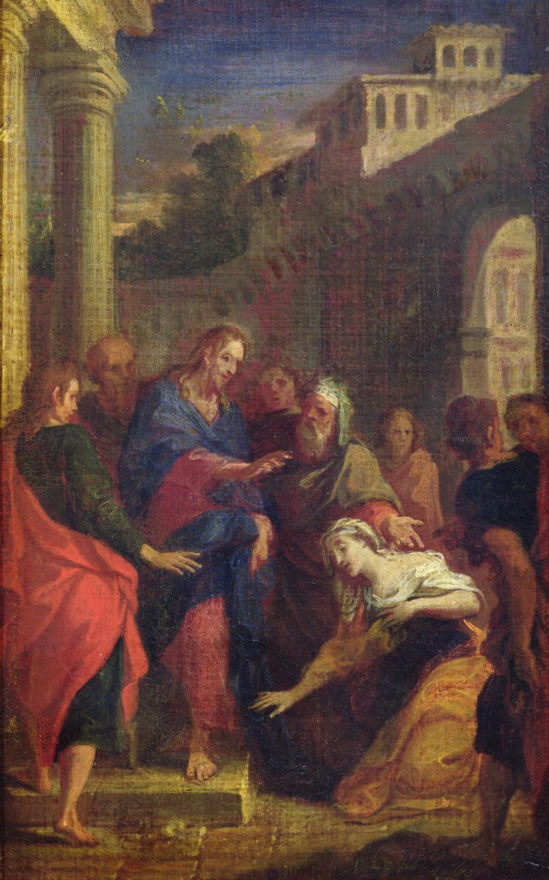 Jesus heilt die blutende Frau von Louis de, the Younger Boulogne