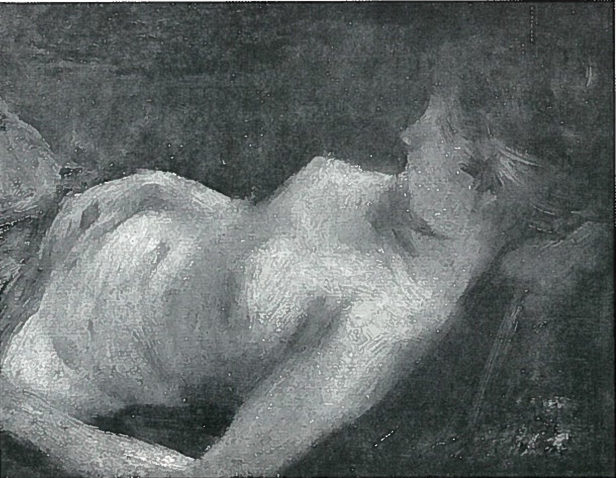 Liegender weiblicher Halbakt von Lovis Corinth