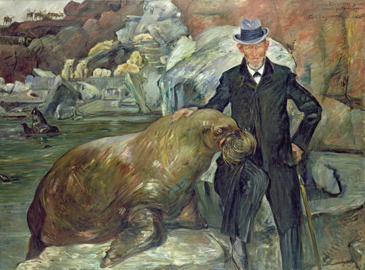 Carl Hagenbeck (1844-1913) in seinem Zoo, 1911 von Lovis Corinth
