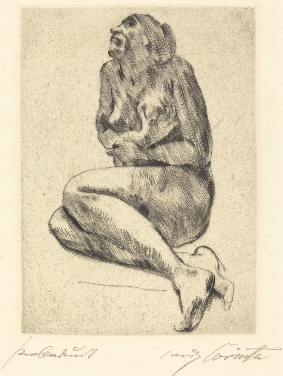 Kauernder weiblicher Akt, 1914 von Lovis Corinth