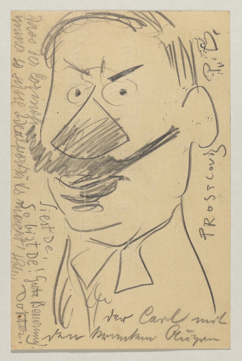 Lovis Corinth an Carl Strathmann: Postkarte, Poststempel 21. Februar 1904 von Lovis Corinth