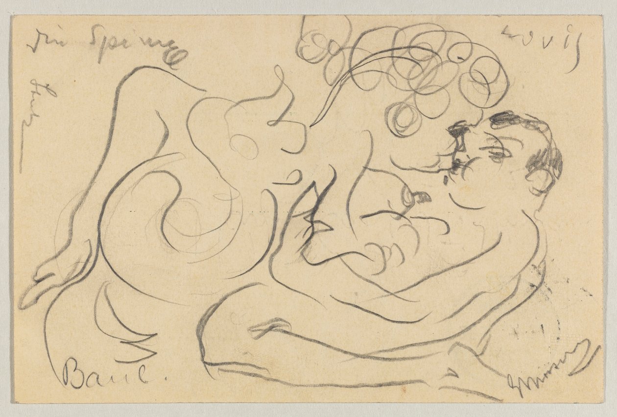 Lovis Corinth an Carl Strathmann: Postkarte, Poststempel 25. März 1908 von Lovis Corinth