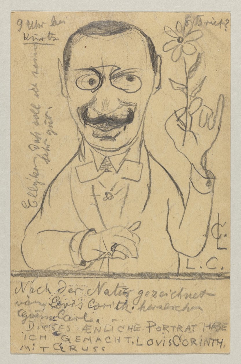 Lovis Corinth an Fräulein Elly Franke: Postkarte, Poststempel 28. August 1897 von Lovis Corinth