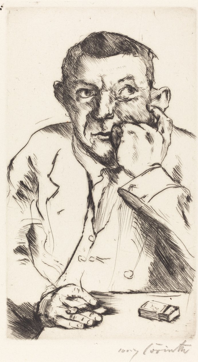 Männliches Bildnis mit Aufgestütztem Arm von Lovis Corinth