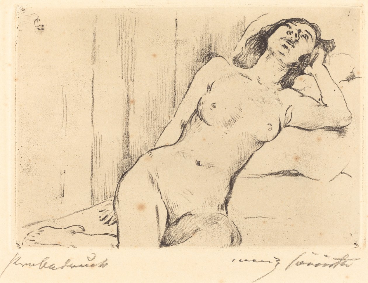 Ruhender Dreiviertelakt von Lovis Corinth