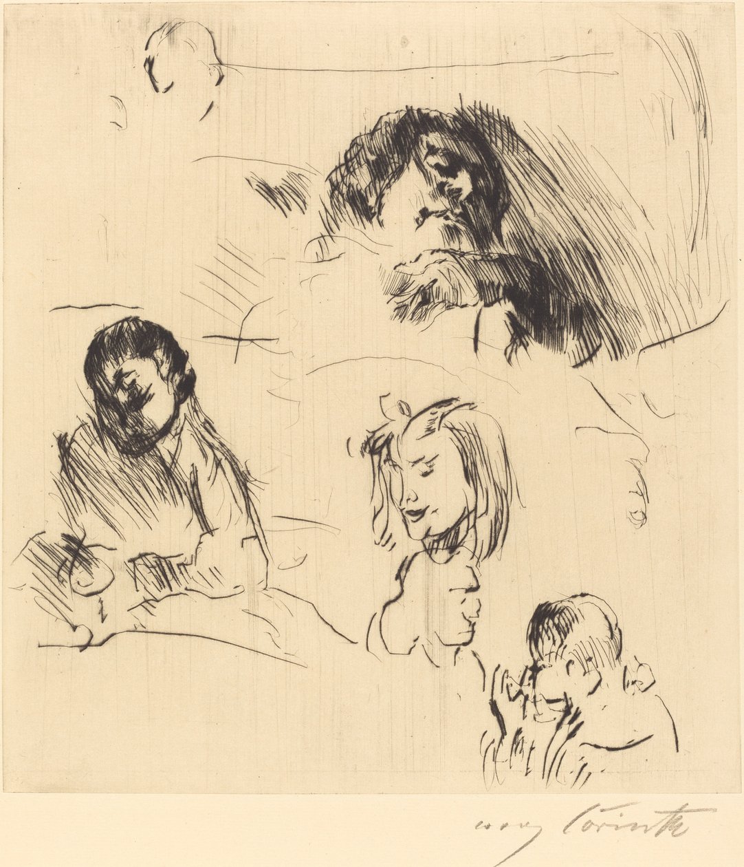 Verschiedene Bildnisstudien von Lovis Corinth
