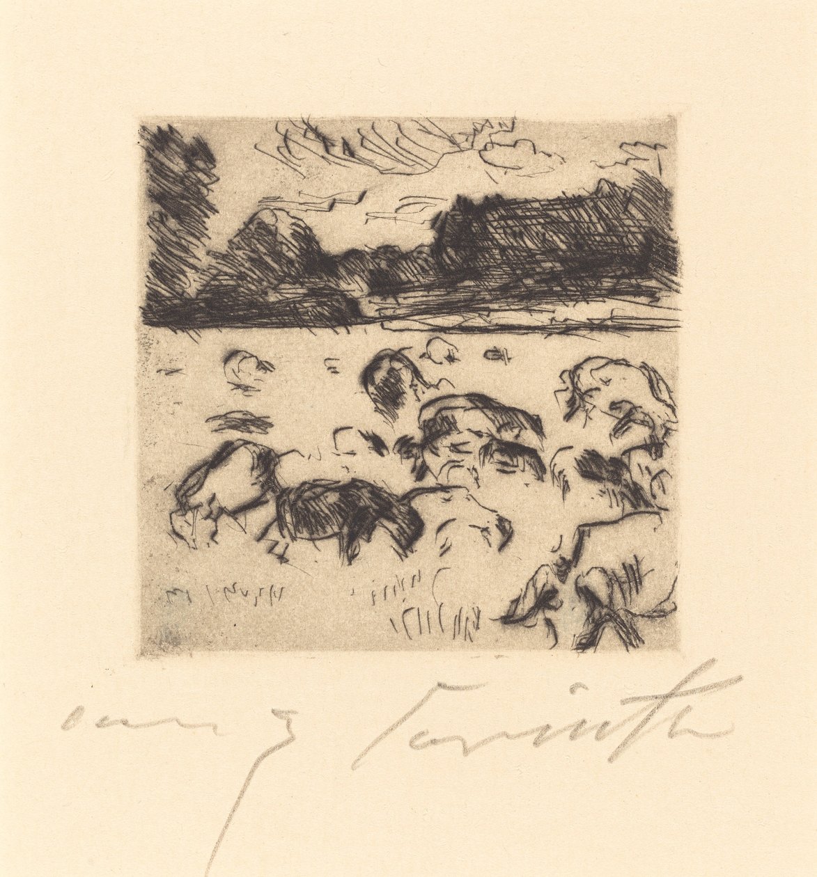 Weidende Schafe, 1916 von Lovis Corinth