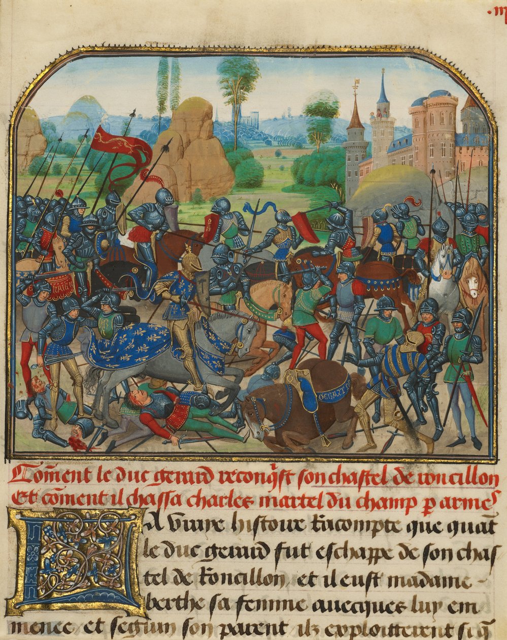 Die Schlacht vor der Burg von Roussillon von Loyset Liedet