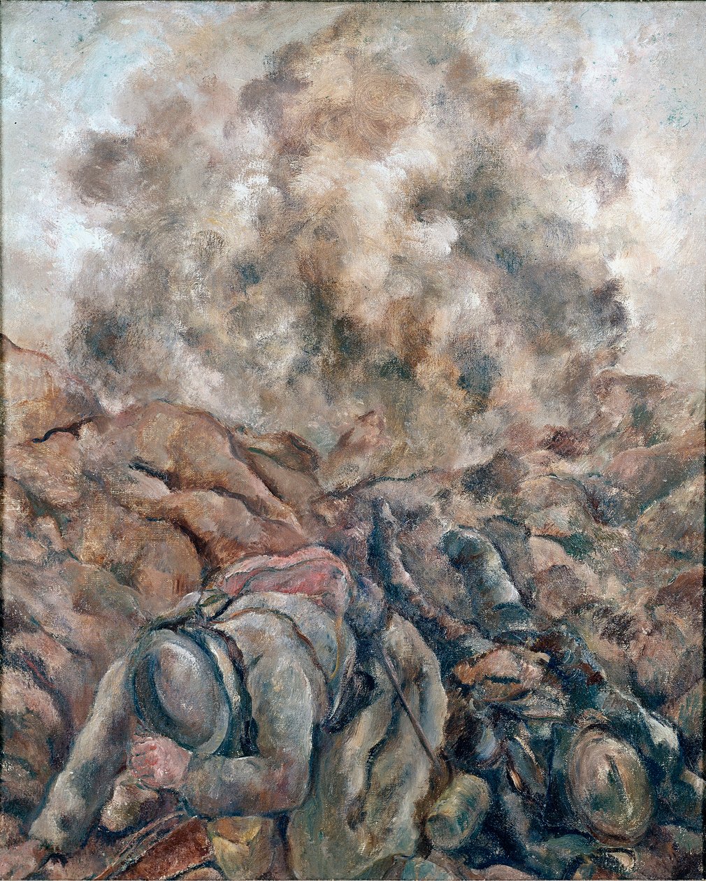 Erster Weltkrieg: „An der Front“ Gemälde von Luc Albert Moreau (1881-1948) 1914 Paris, Nationalmuseum für Moderne Kunst, Centre Georges Pompidou von Luc Albert Moreau