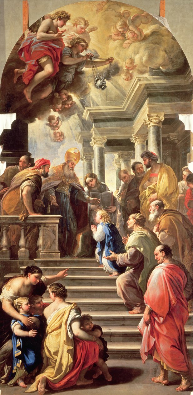 Die Darstellung der Jungfrau im Tempel von Luca Giordano
