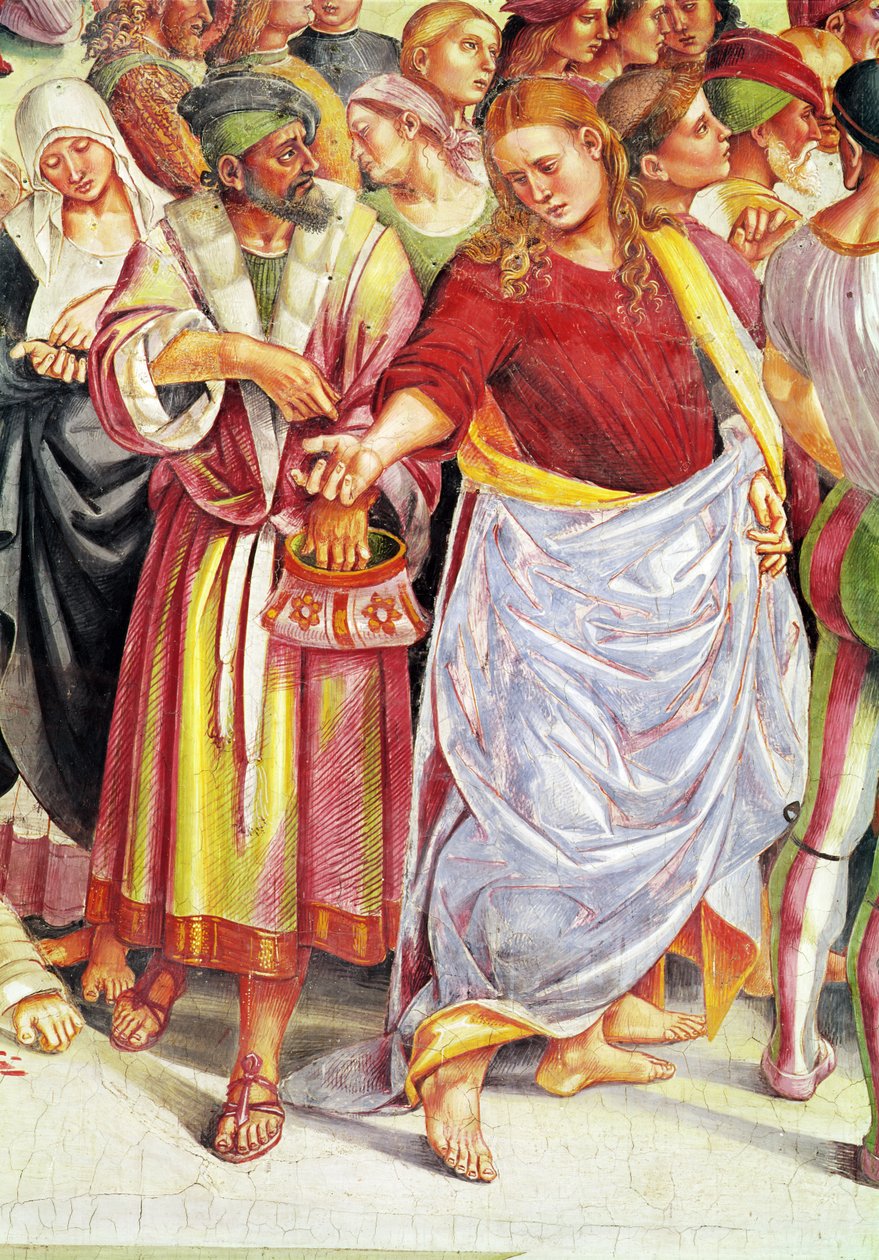 Predigt des Antichristen, aus der Kapelle der Madonna di San Brizio, 1499-1504 (Detail) von Luca Signorelli