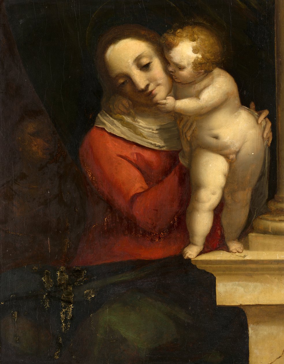 Madonna mit Kind und Johannes dem Täufer von Luca Cambiaso