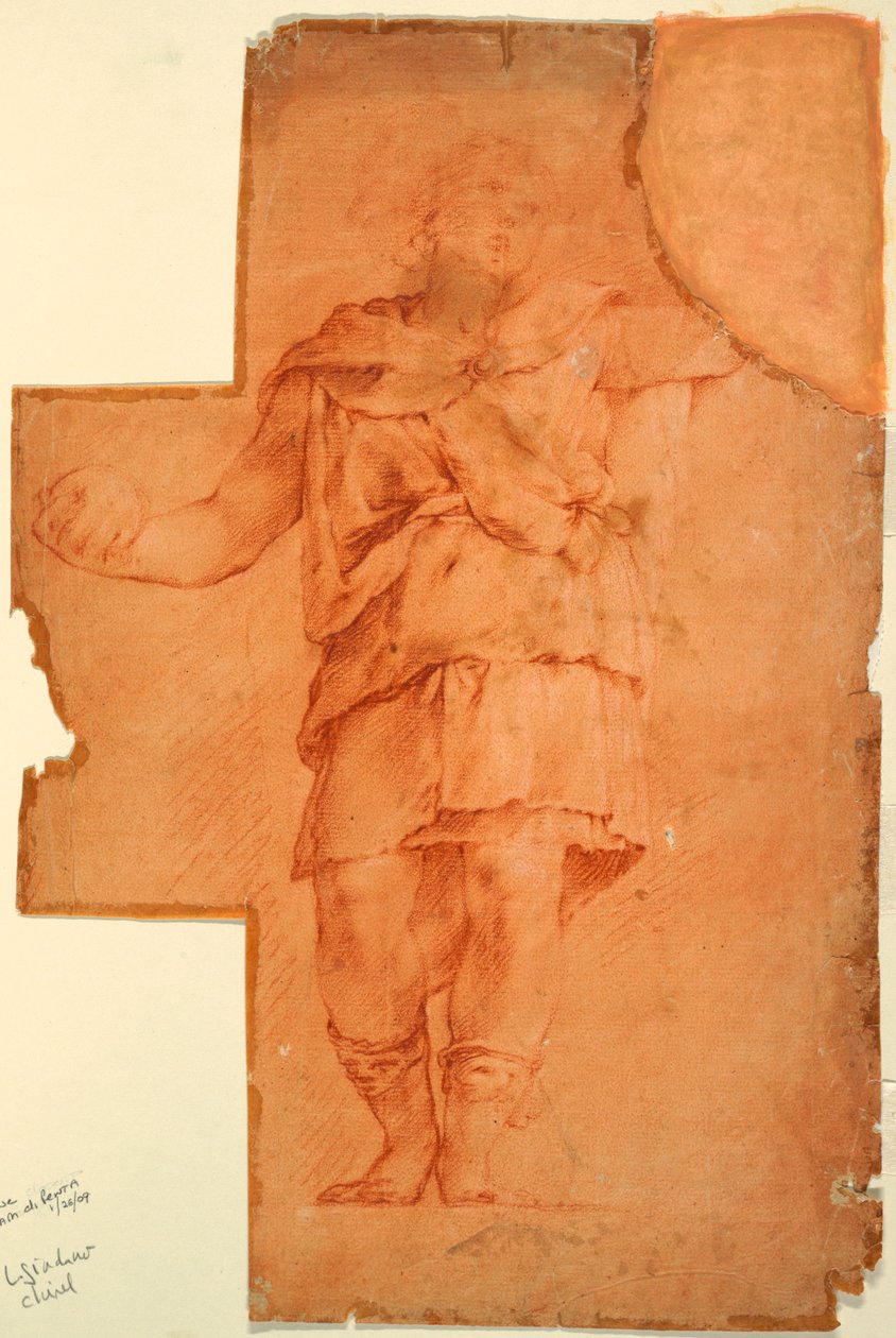 Studie einer stehenden Figur, ca. 1670–1700 von Luca Giordano