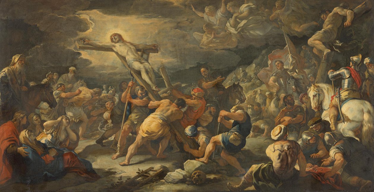 Kreuzaufrichtung von Luca Giordano