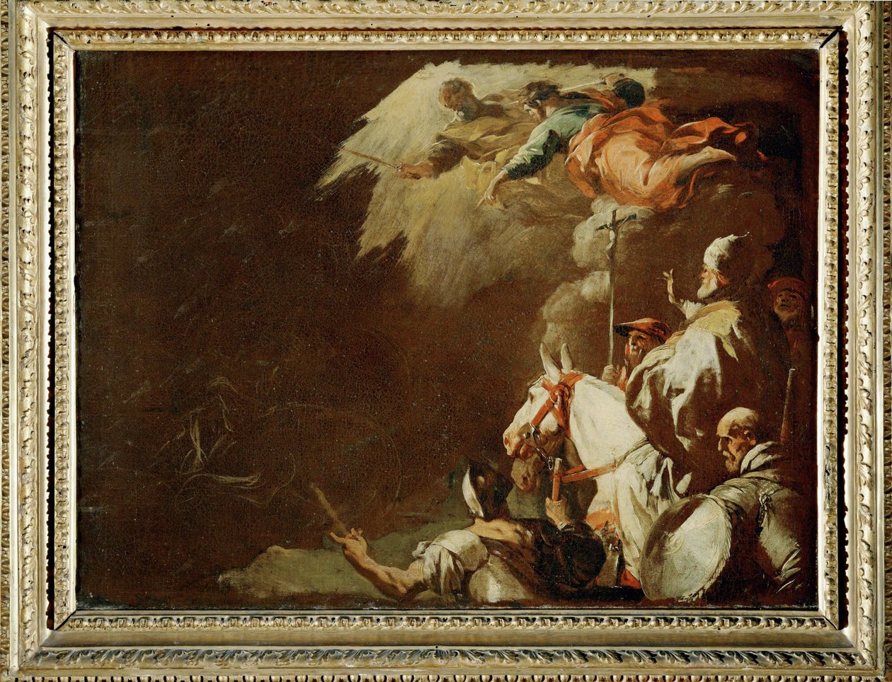 Papst Leo der Große trifft Attila den Hunnen Bozzetto von Luca Giordano