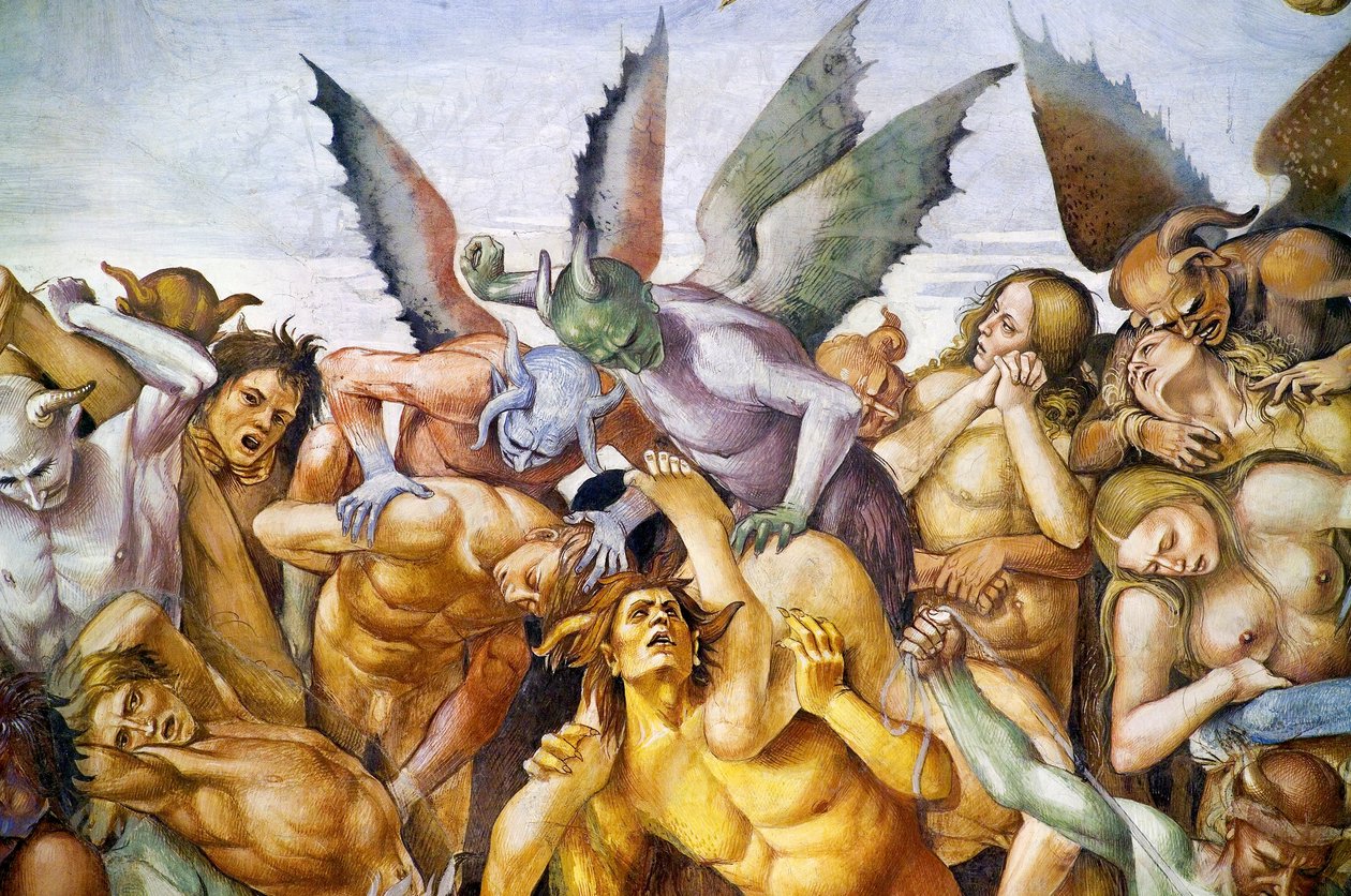 Verdammte in der Hölle, aus dem Freskenzyklus des Jüngsten Gerichts von Luca Signorelli